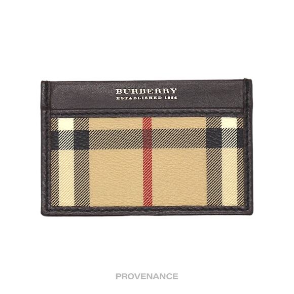 🔴 Burberry Check Card Holder Wallet - Nova Check Chocolate - Picture 4 of 5